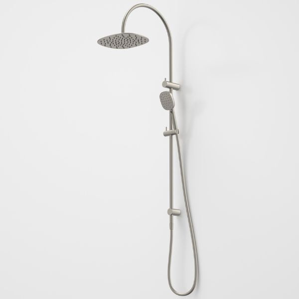 Caroma Contura II Rail Shower with Overhead - Brushed Nickel