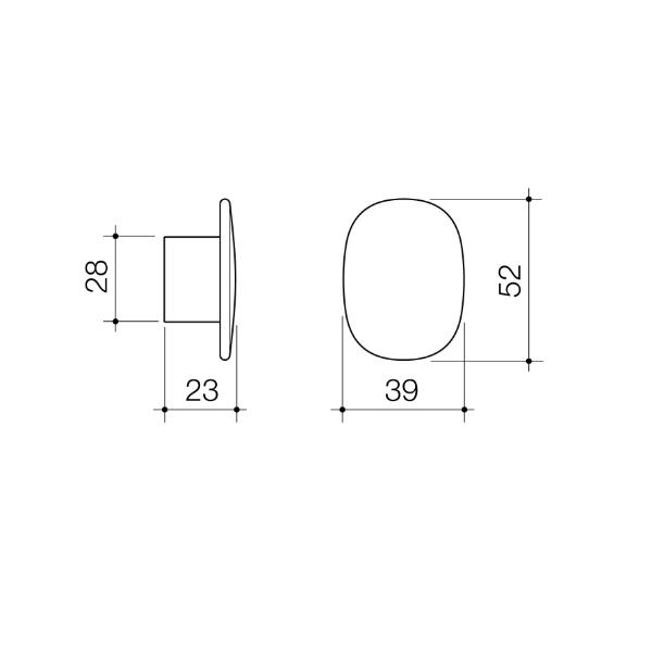 Caroma Contura II Small Robe Hook - Chrome