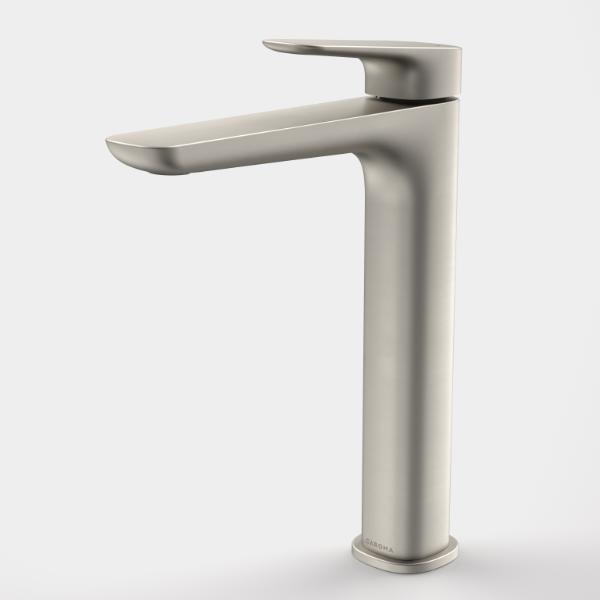 Caroma Contura II Tower Basin Mixer - Brushed Nickel