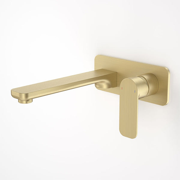 Caroma Luna Lead Free Wall Basin/Bath Mixer Brushed Brass