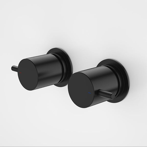 Caroma Luna Lever Lead Free Wall Handle Set Black