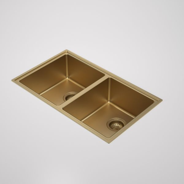 Caroma Urbane II Double Bowl - Brushed Brass