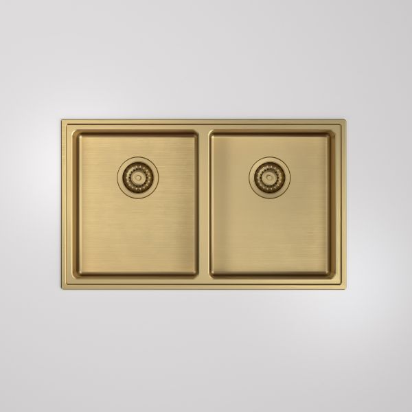 Caroma Urbane II Double Bowl - Brushed Brass