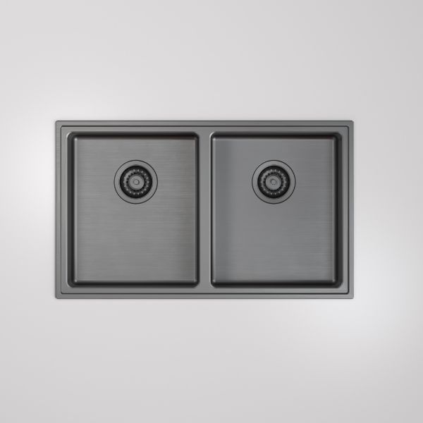 Caroma Urbane II Double Bowl - Gunmetal
