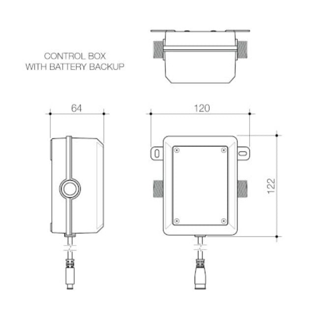 Caroma Urbane II Sensor Hob Mounted Outlet Tap - Matte Black