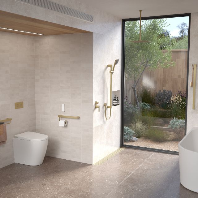Caroma Urbane II Universal Rail Straight 600mm - Black