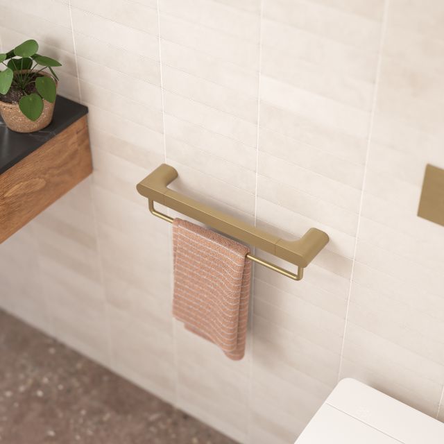 Caroma Urbane II Universal Rail Straight 600mm - Brushed Nickel