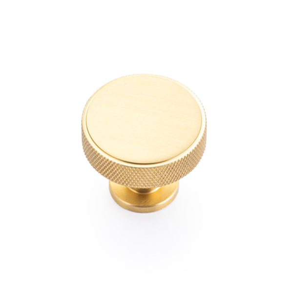 Castella Grove Knob Satin Brass 35mm