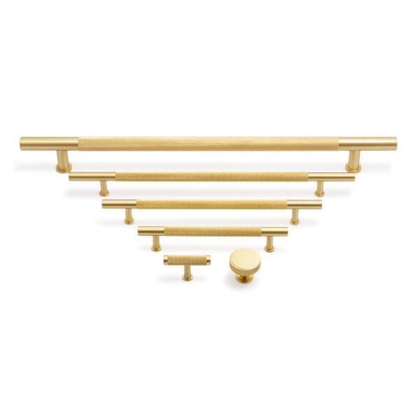 Castella Grove Pull Handle Satin Brass