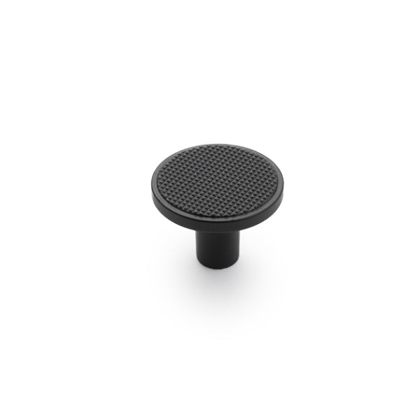 Castella Monaco Round Knob Matt Black 30mm