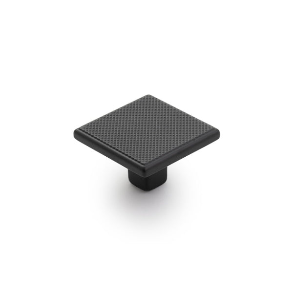 Castella Monaco Square Knob Matt Black 35mm