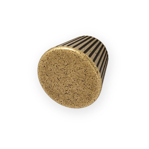 Castella Cascade Cone Knob Antique Brass 30mm
