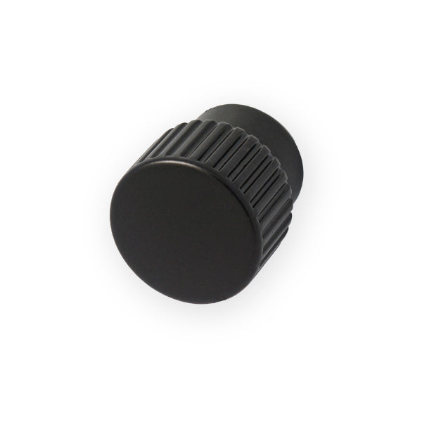 Castella Cascade Round Knob Matt Black 25mm