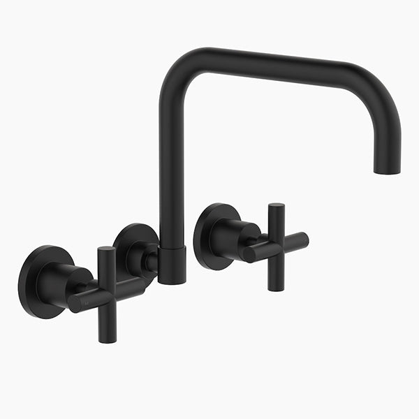 Clark Cross Lead Free Wall Sink Set - Matte Black