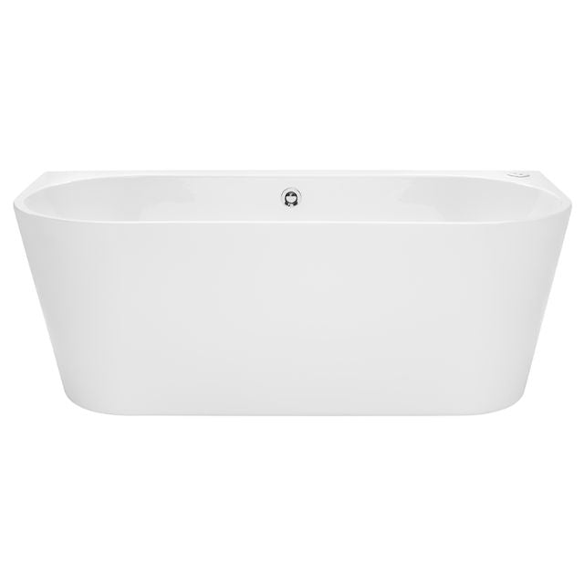 Decina Alegra Contour Back To Wall Freestanding Spa Bath 1700mm with Chrome Jets