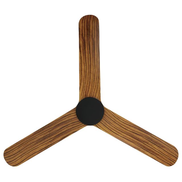 Below Eglo Iluka 52 Inch DC Fan 18W LED Tri-Col Black Wood Hugger 20538315 - The Blue Space