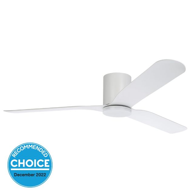 Eglo Iluka 60 Inch DC Fan 18W LED Tri-Col White Hugger 20538501 - The Blue Space