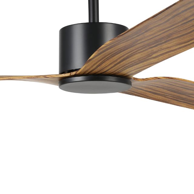 Angle Eglo Iluka 60 Inch DC Fan Black Wood 20537915 - The Blue Space