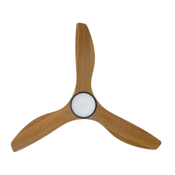 Eglo Surf 48 DC Ceiling Fan with LED Light Burmese Teak/Black