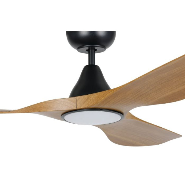 Eglo Surf 48 DC Ceiling Fan with LED Light Burmese Teak/Black