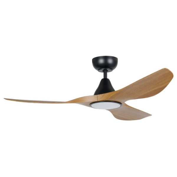 Eglo Surf 48 DC Ceiling Fan with LED Light Burmese Teak/Black