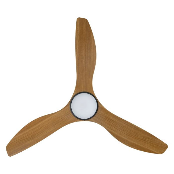 Eglo Surf 52 DC Ceiling Fan with LED Light Burmese Teak/Black