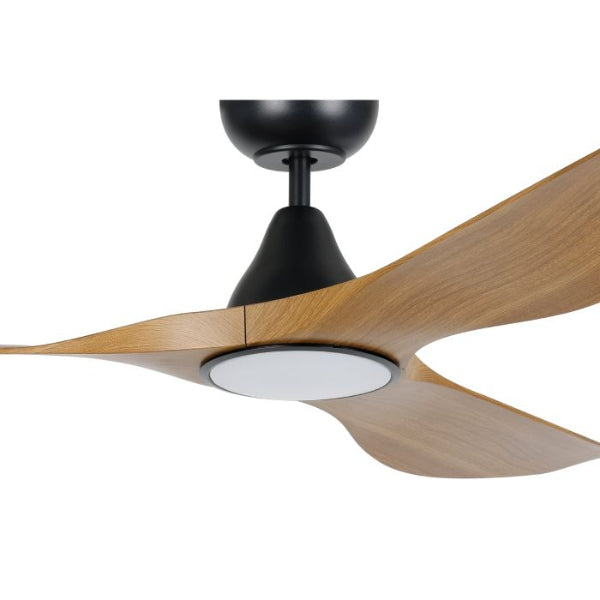 Eglo Surf 52 DC Ceiling Fan with LED Light Burmese Teak/Black