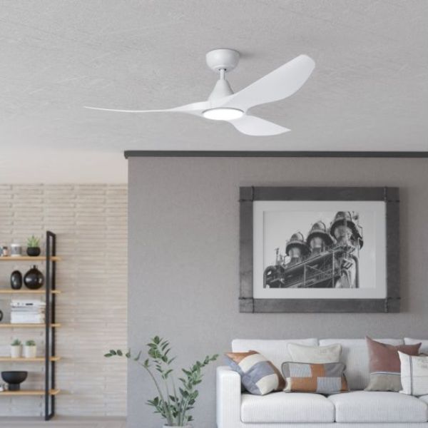 Eglo Surf 52 DC Ceiling Fan with LED Light White