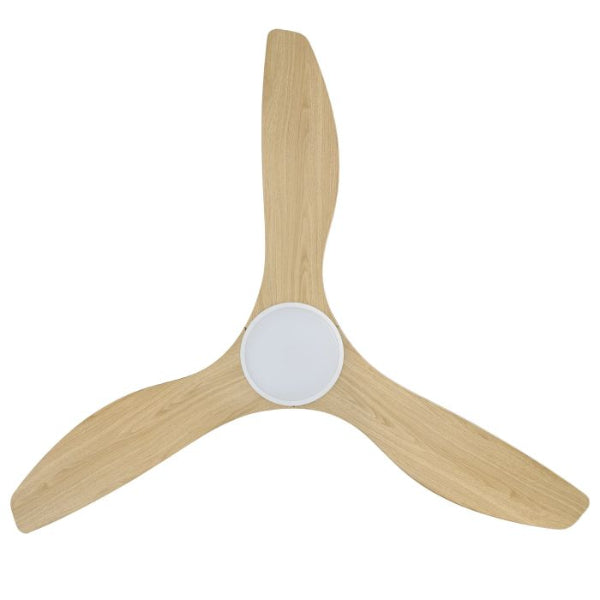 Eglo Surf 52 DC Ceiling Fan with LED Light Oak/White