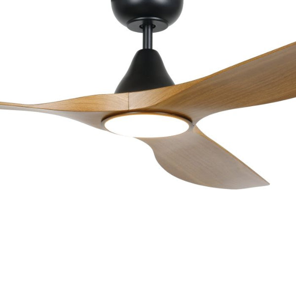Eglo Surf 60 DC Ceiling Fan with LED Light Burmese Teak/Black