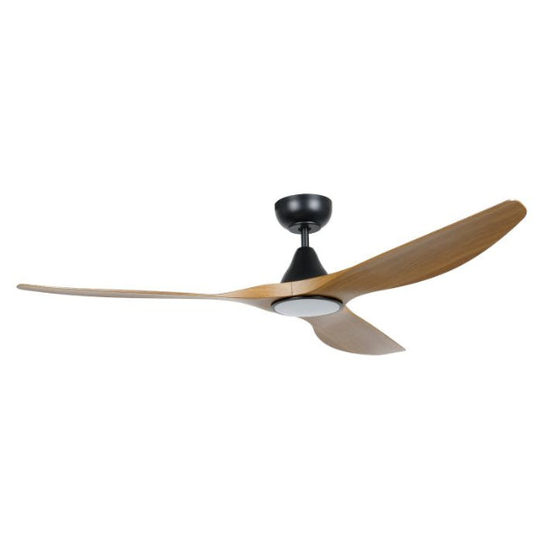 Eglo Surf 60 DC Ceiling Fan with LED Light Burmese Teak/Black
