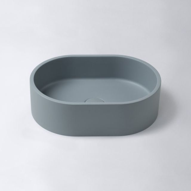 Eight Quarters 400mm x 280mm Concrete Mini Pod Above Counter Basin - Grey