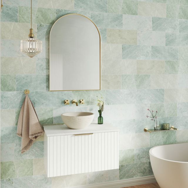 Fienza Alba Concrete Round Bowl Basin 362 x 145mm Warm White