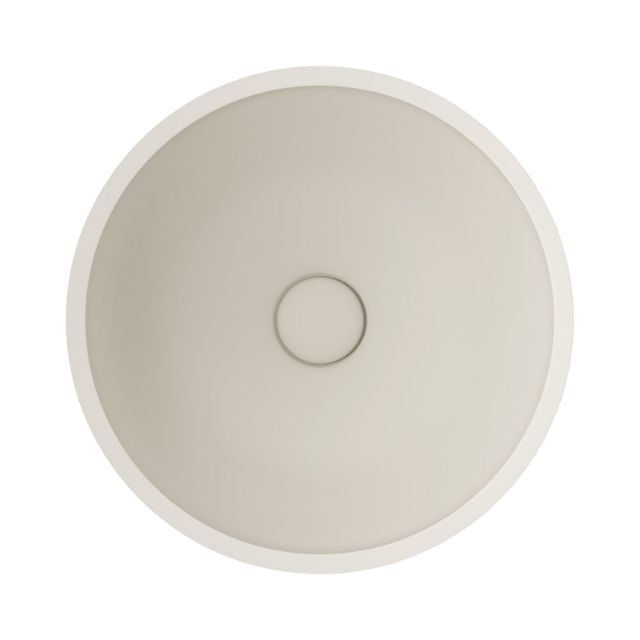 Fienza Alba Concrete Round Bowl Basin 362 x 145mm Warm White