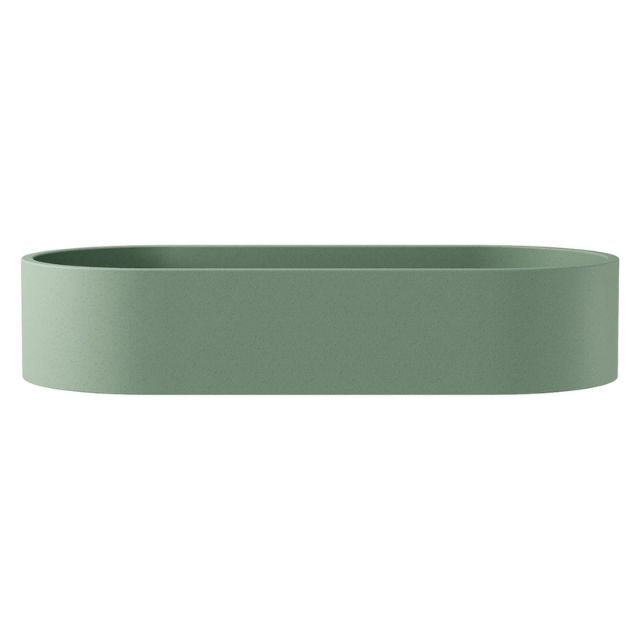 Fienza Jada Concrete Pill Basin Above Counter 600 x 280 x 120mm Sage