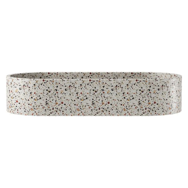 Fienza Jada Concrete Pill Basin Above Counter 600 x 280 x 120mm Terrazzo