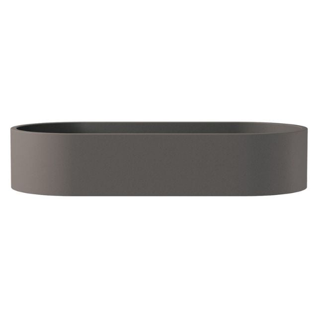 Fienza Jada Concrete Pill Basin Above Counter 600 x 280 x 120mm Warm Grey