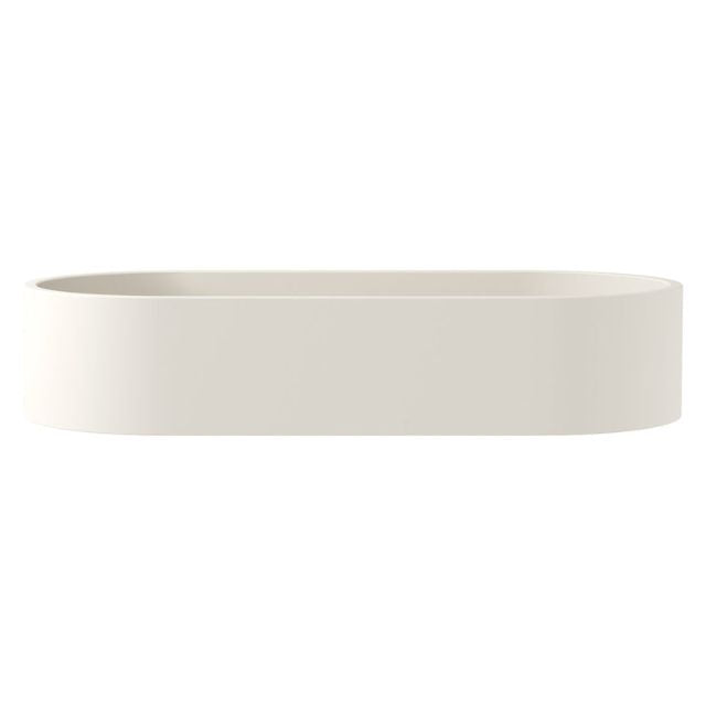 Fienza Jada Concrete Pill Basin Above Counter 600 x 280 x 120mm Warm White
