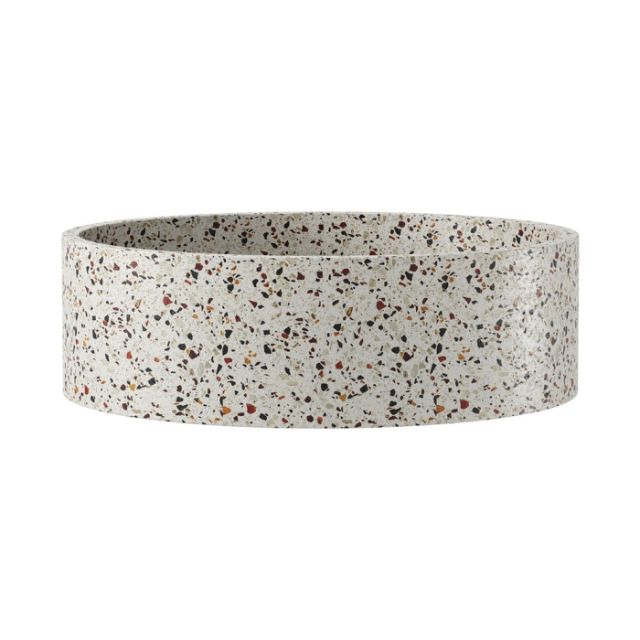 Fienza Jada Concrete Round Basin Above Counter 390 x 120mm Terrazzo