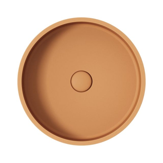 Fienza Jada Concrete Round Basin Above Counter 390 x 120mm Tuscan