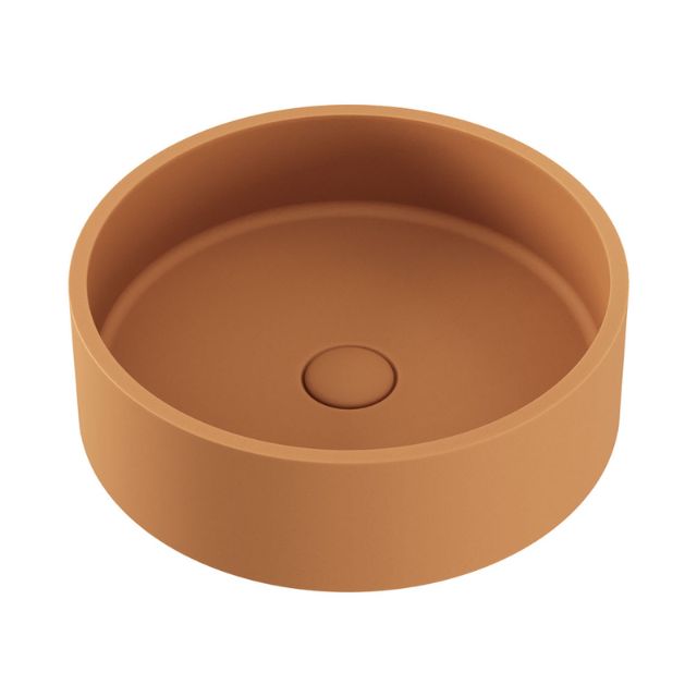 Fienza Jada Concrete Round Basin Above Counter 390 x 120mm Tuscan