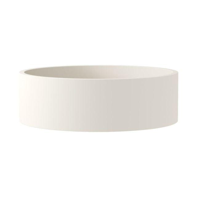 Fienza Jada Concrete Round Basin Above Counter 390 x 120mm Warm White