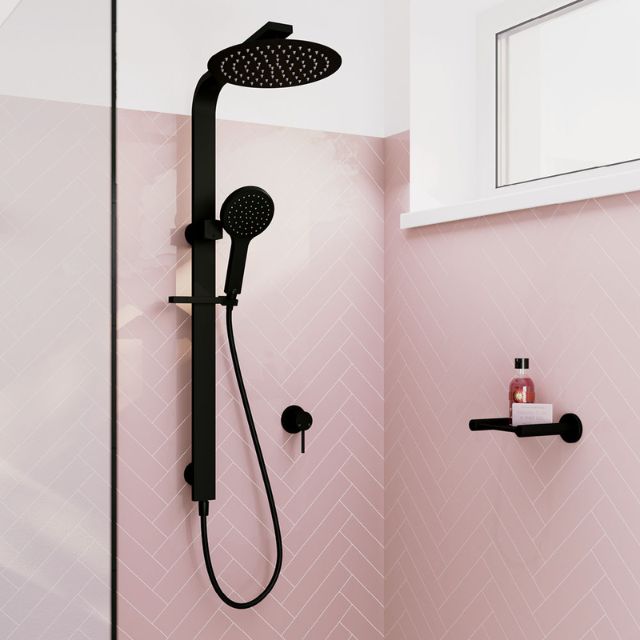 Fienza Kaya Deluxe Twin Shower Matte Black