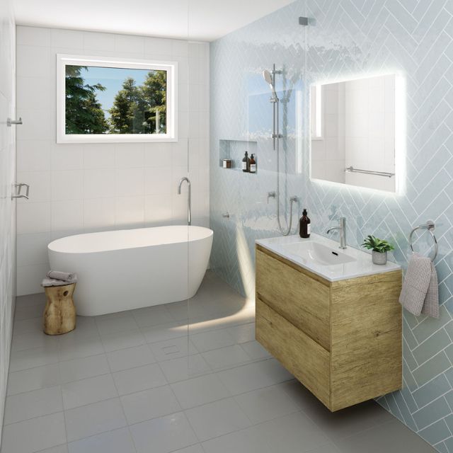 Fienza Kaya Double Towel Rail 900mm Chrome