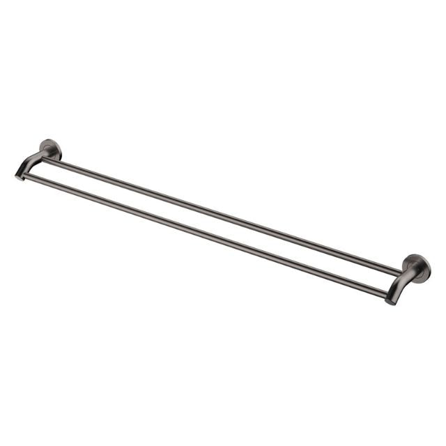 Fienza Kaya Double Towel Rail 900mm Gun Metal