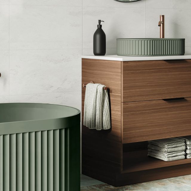 Fienza Kaya Dual Purpose Towel Rail/Toilet Roll Holder Brushed Copper