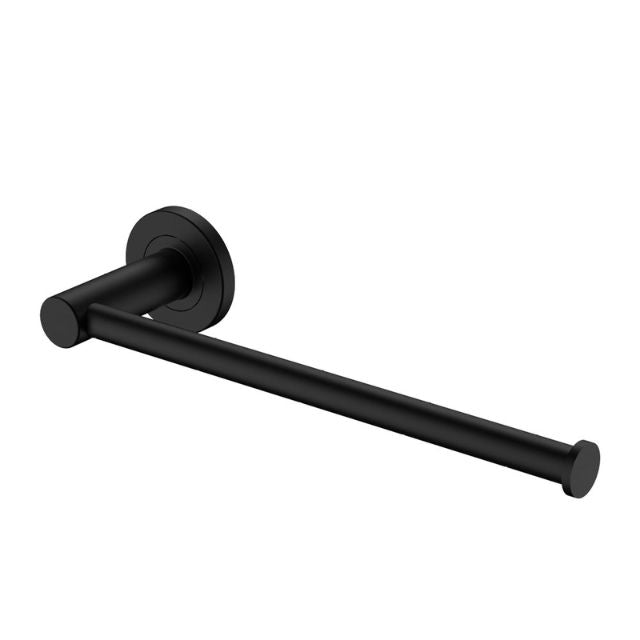 Fienza Kaya Dual Purpose Towel Rail/Toilet Roll Holder Matte Black