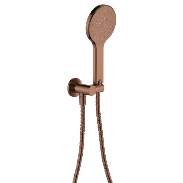 Fienza Kaya Hand Shower Round Plate Brushed Copper