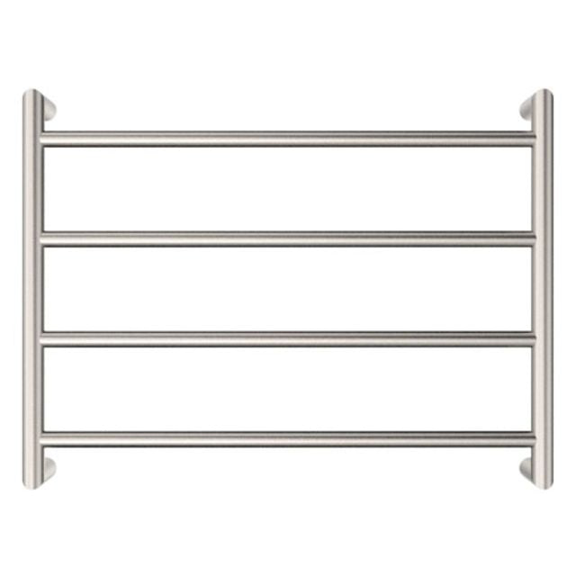 Fienza Kaya Round Heated Towel Rail 600X450X100mm 4 Bars Brushed Nickel