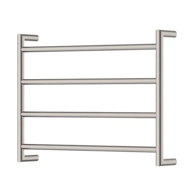 Fienza Kaya Round Heated Towel Rail 600X450X100mm 4 Bars Brushed Nickel